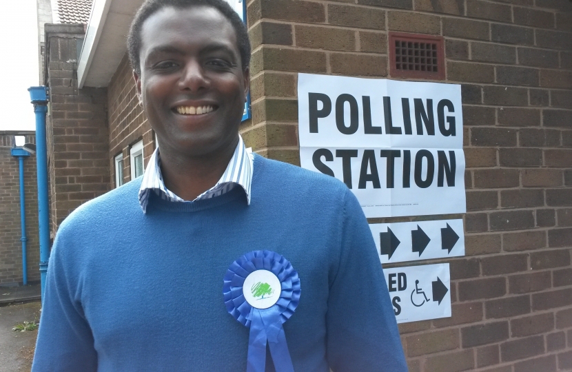 Darren Henry polling Station