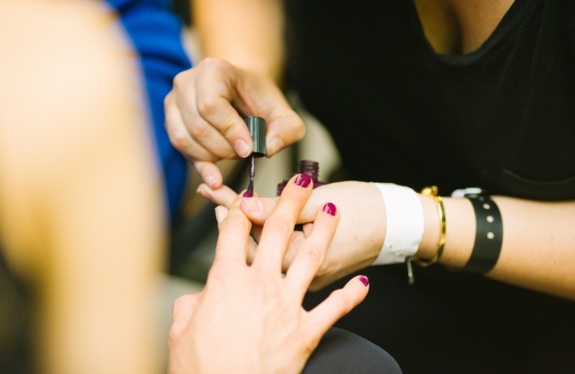 Nails Being Painted