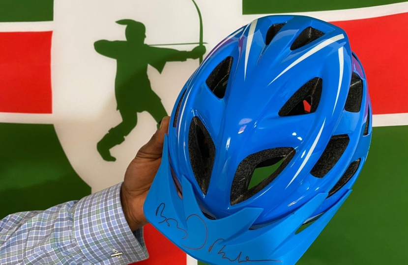 Bicycle Helmet Signed by the Prime Minister
