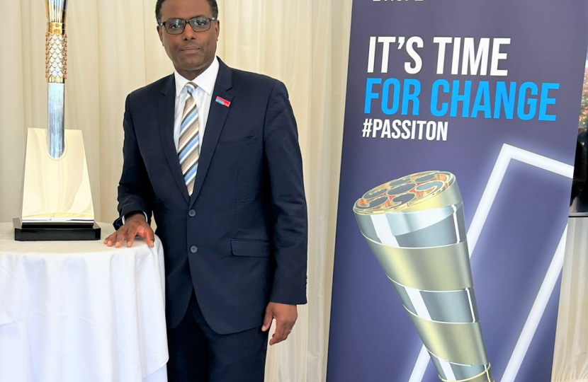 Darren Henry MP attends the Baton of Hope Event in Parliament