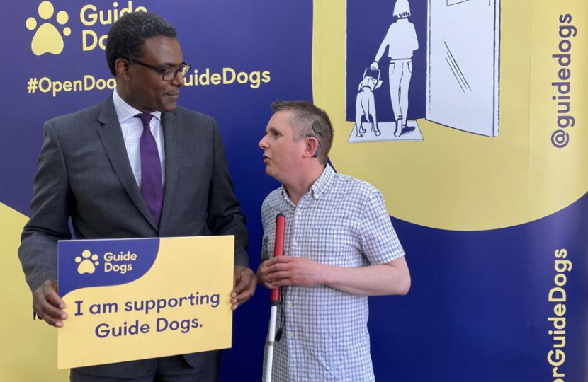 Darren Henry met with representatives from Guide Dog
