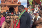 Darren Henry MP attends the Ambigai Chariot Festival 